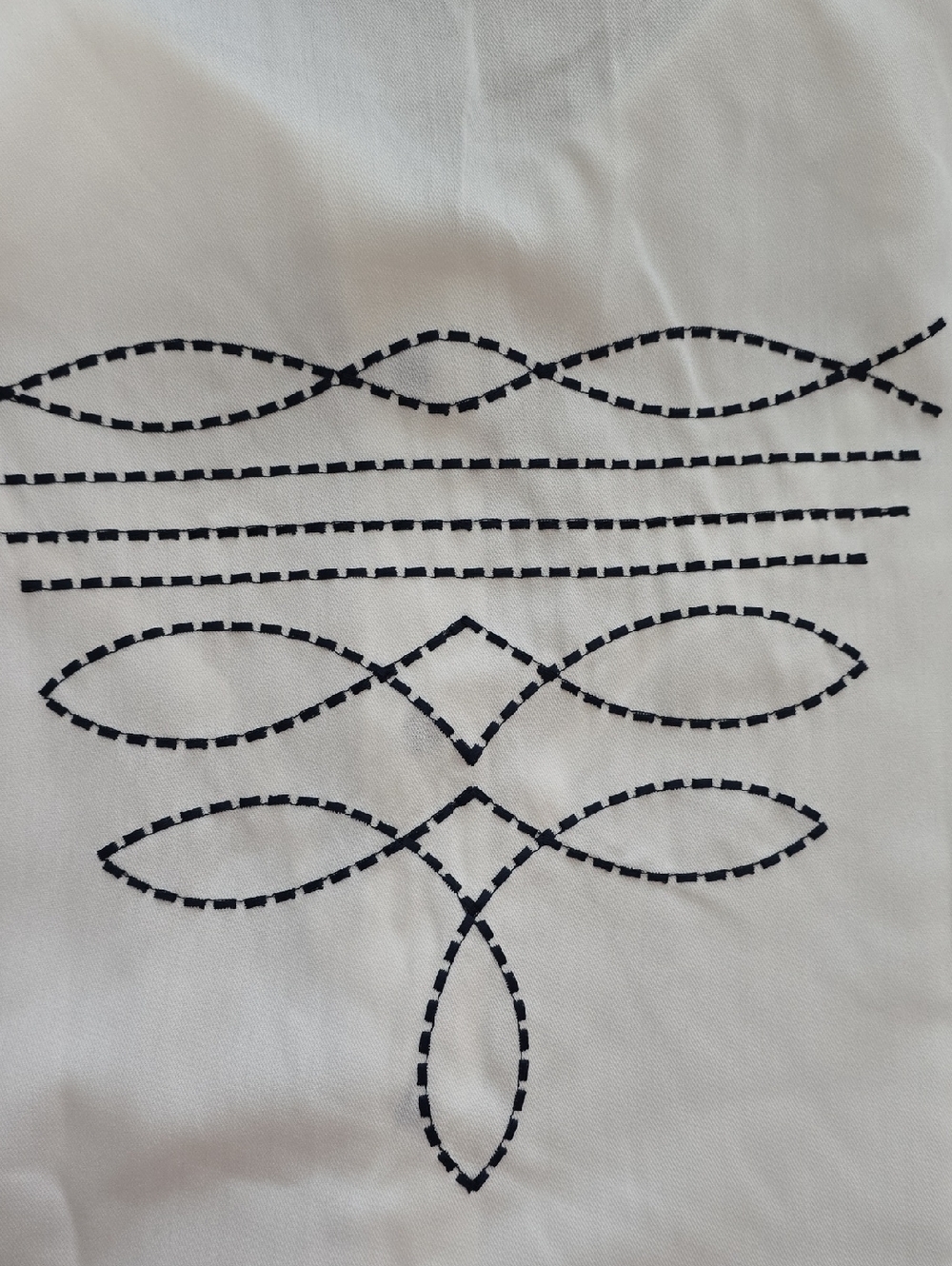 Boot Stich Embroidered White Top With Turquise Snaps NEW BOUTIQUE ITEM - Picture 8 of 9